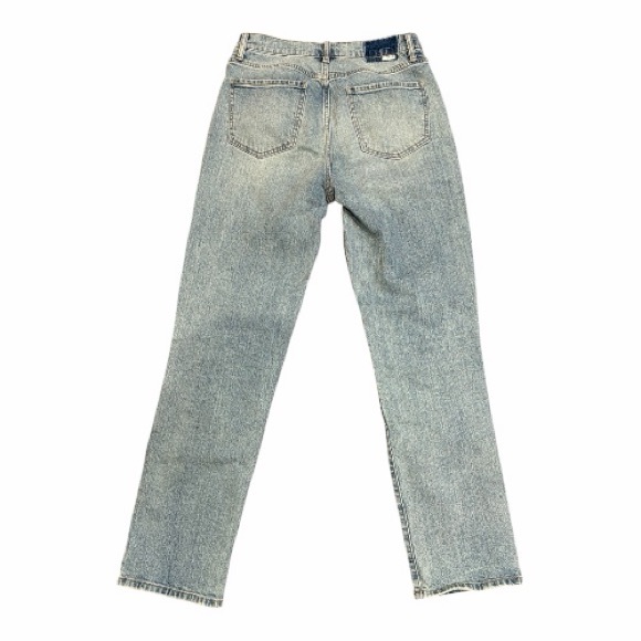 Women's Light Blue Straight Leg Jeans - Picture 2 of 4